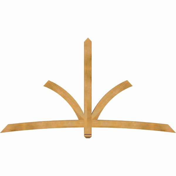 Ekena Millwork Davenport Rough Sawn Timber Gable Bracket, Western Red Cedar, 96"W x 52"H x 4"D x 4"F, 13/12 Pitch GBW096X52X0404DAV00RWR - main
